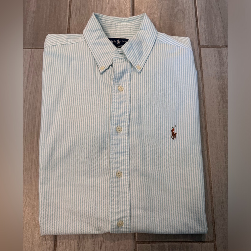 Ralph Lauren - Classic Fit - SS Button Down - Blue Striped